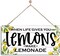 Lemon Decor, When Life Gives You Lemons Make Lemonade Sign, Decorative Wall Plaque, Lemon Quotes Wood Sign, Inspirational Decor Sign, Summer Home Wall Decor, Living Room Decor, Kitchen Decor